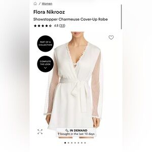 Flora Nikrooz Showstopper Charmeuse Cover-Up Robe small